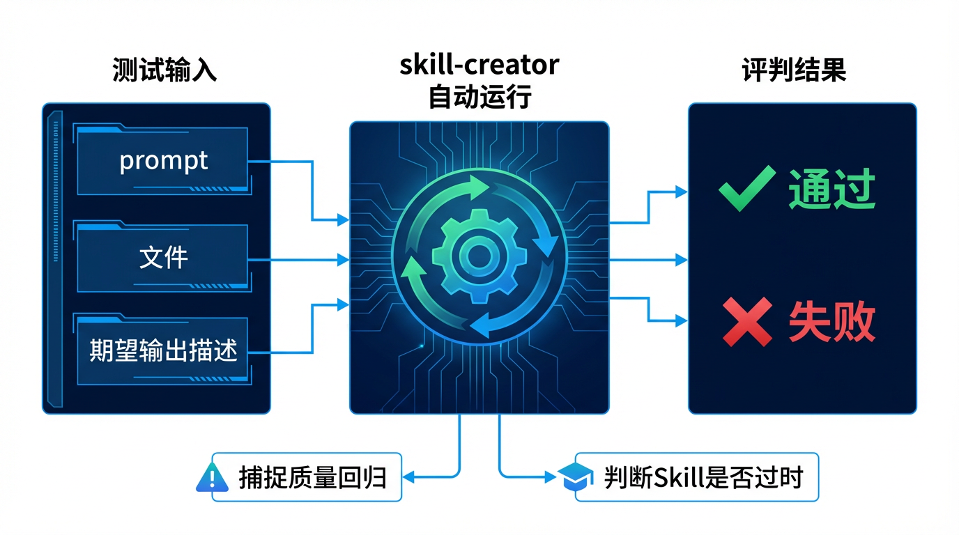 https://aidc123.oss-cn-hangzhou.aliyuncs.com/auto_images/articles/2026-03-04/claude-skill-creator-evals/fig-evals-flow.png