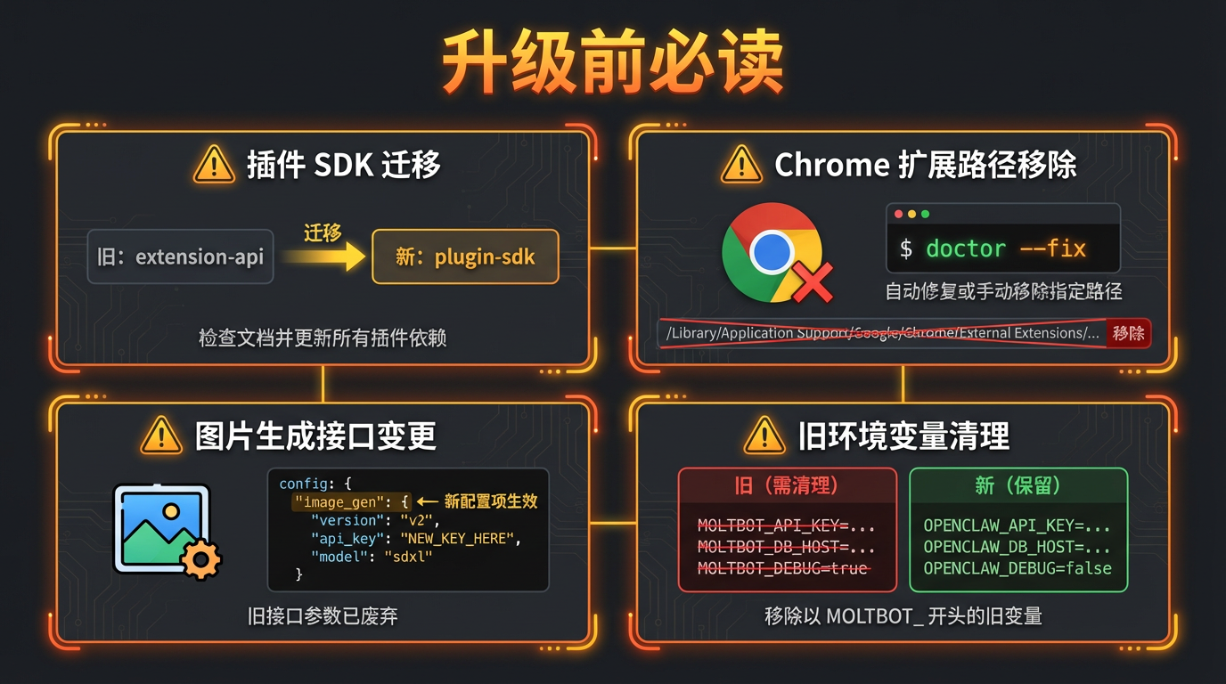 升级前必读：4个破坏性变更清单